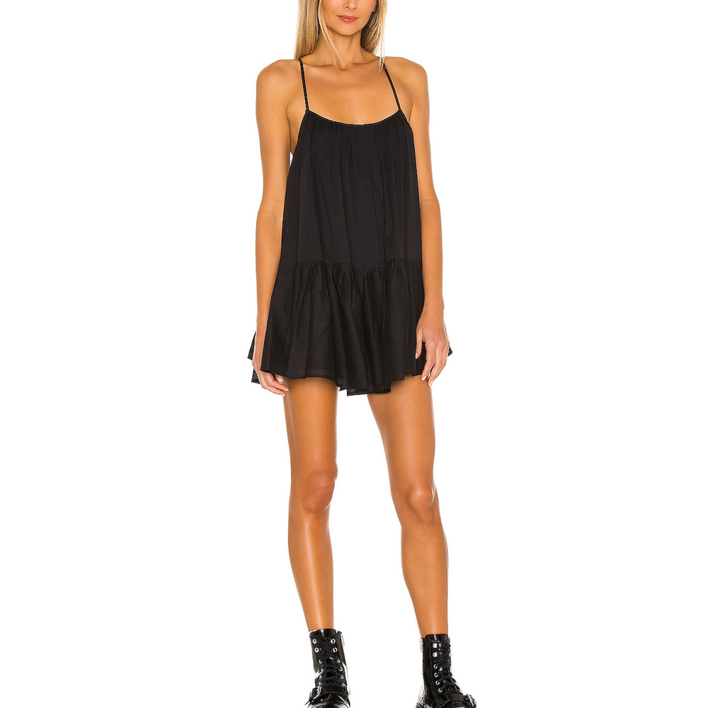 Lovers And Friends 'Loki' Black Cotton Mini Dress Size M